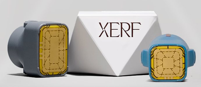 세르프 이펙터 두 종과 XERF 로고 오브제