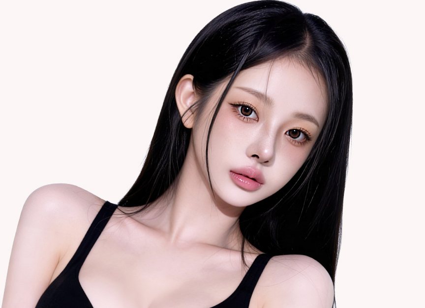 검정 스포츠 브라 여성 모델 — ADM 동종진피 지방이식