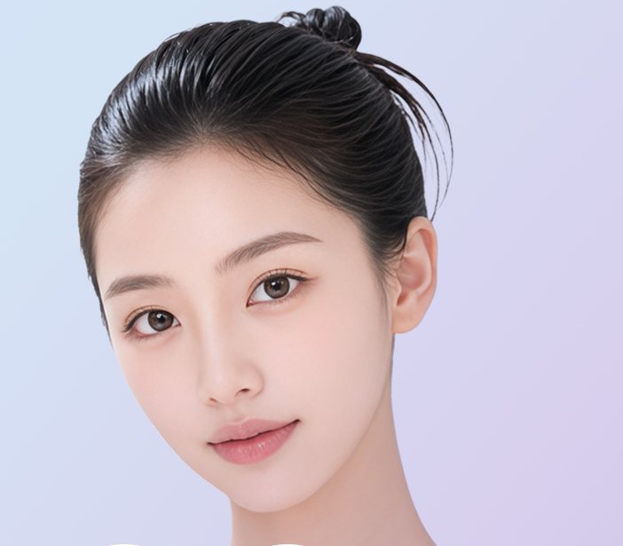 올림머리 여성 모델 정면