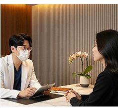 의료진과 환자의 상담 장면