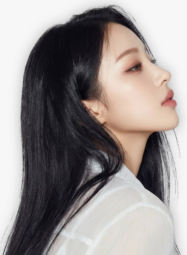 옆모습 여성 모델
