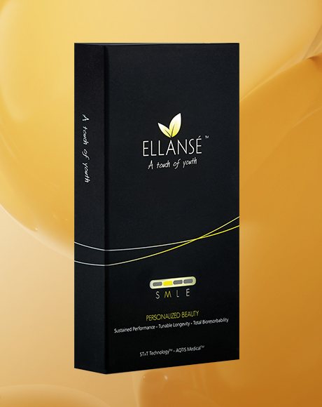 엘란쎄(ELLANSÉ) 제품 박스와 골드 버블