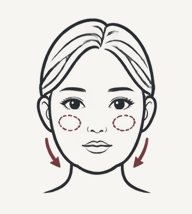 얼굴선 처짐 아이콘