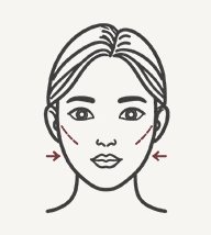 앞볼 꺼짐·광대 돌출 아이콘