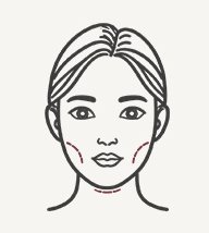 턱끝·턱선 아이콘