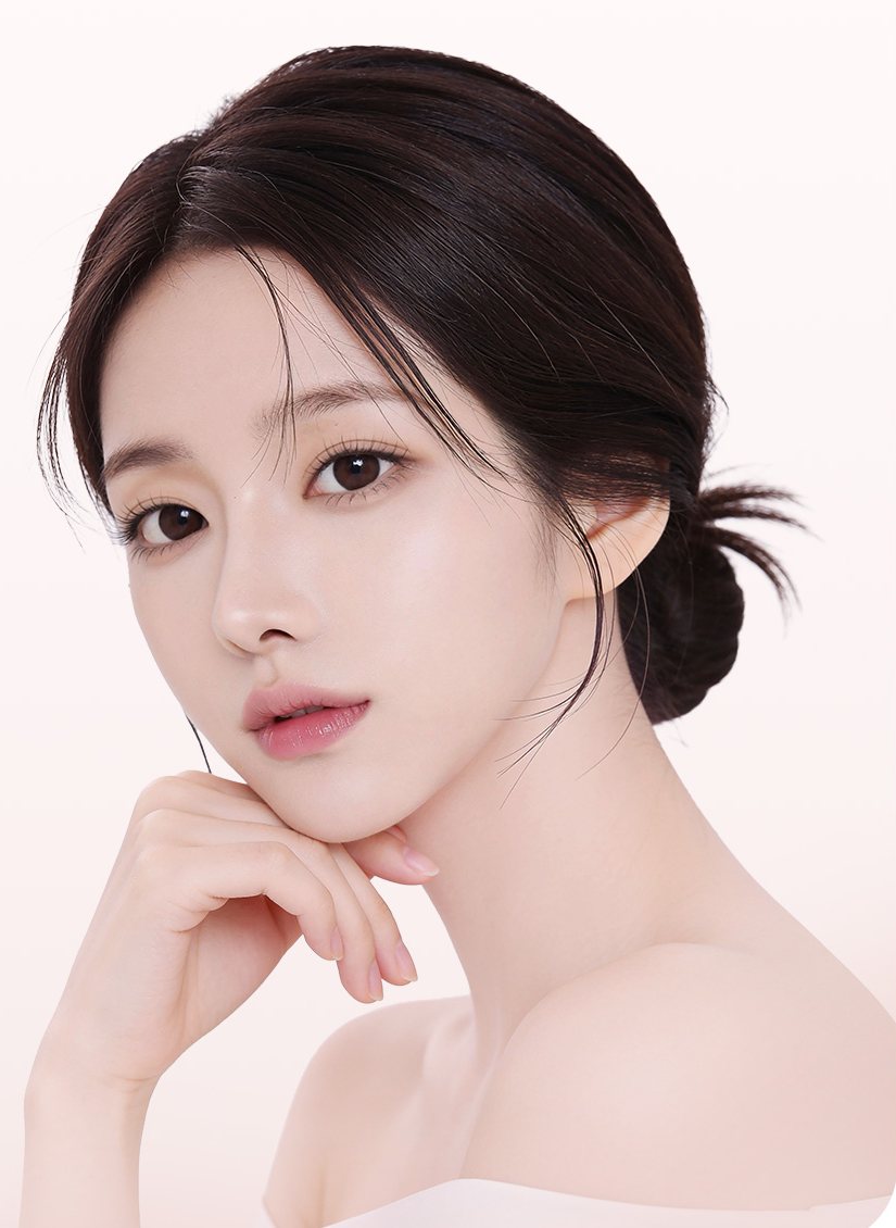 턱을 괸 모델