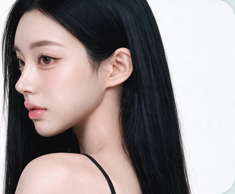 옆모습 여성 모델(첫코성형 대표 이미지)