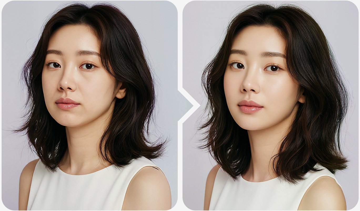 실리프팅 전후 비교 예시(이해를 돕기 위한 이미지)